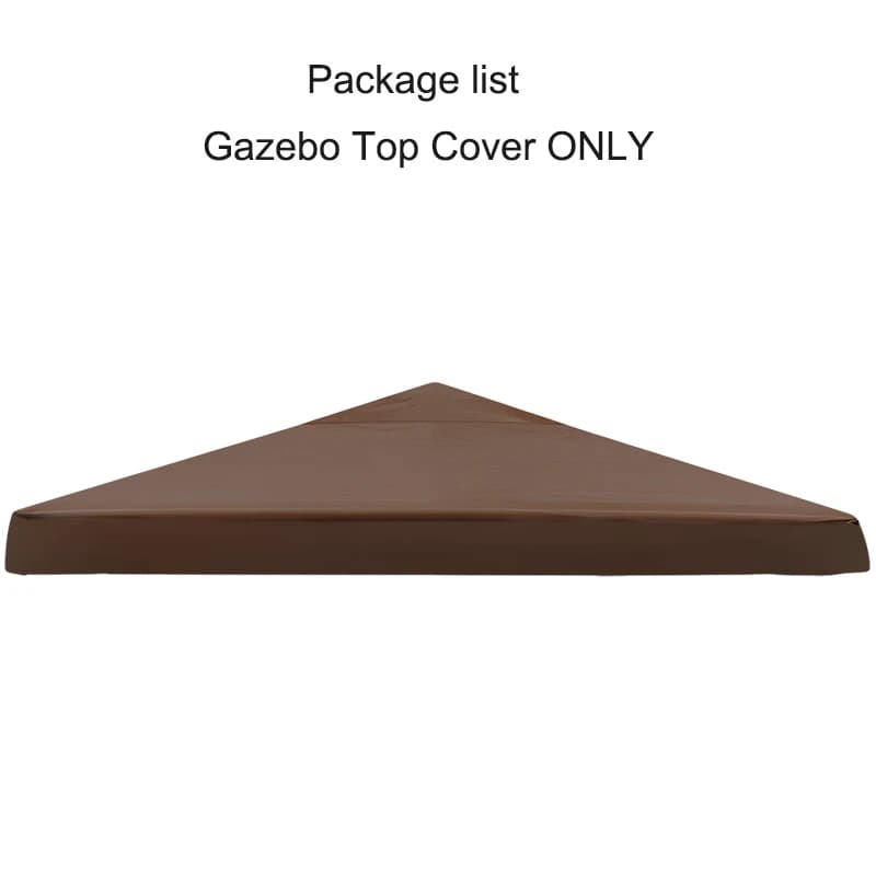 Parasol de jardin extérieur, 3x3m, auvent de belvédère, 118 "x 118", pare-soleil de remplacement - GERMANY , Single Layer Coffee , 3m * 3m