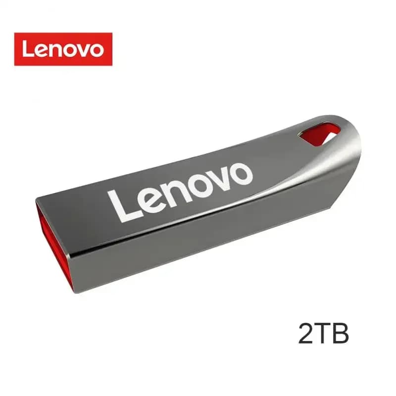 Lenovo-Clé USB 3.0 portable en métal haute vitesse, clé USB, mémoire étanche, disque flash, 1 To, 512 Go, 256 Go, 2 To - 2TB