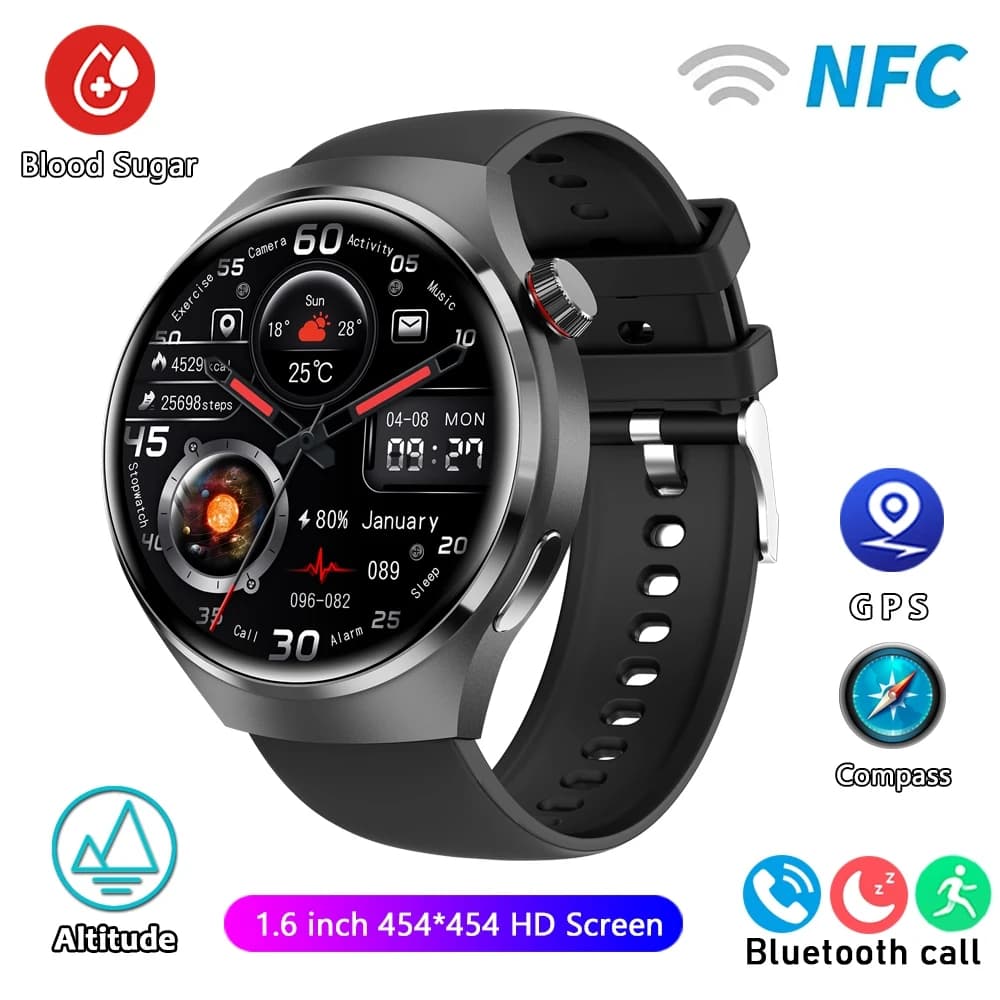 Nouveau Huawei GT4 PRO montre intelligente hommes montre 4 Pro AMOLED HD écran Bluetooth appel GPS NFC fréquence cardiaque étanche SmartWatch 2025 nou