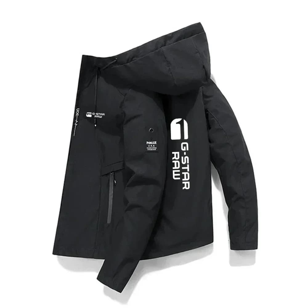 2025mode nouveau printemps/automne veste pour hommes de haute qualité imprimé Sports de plein air à capuche coupe-vent simplicité mode décontracté mar