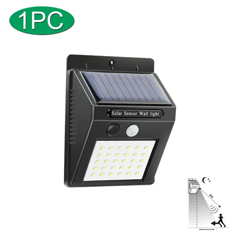 30 LED lumière solaire PIR capteur de mouvement applique murale lampe solaire extérieure étanche solaire alimenté lumière du soleil lampadaire décor d