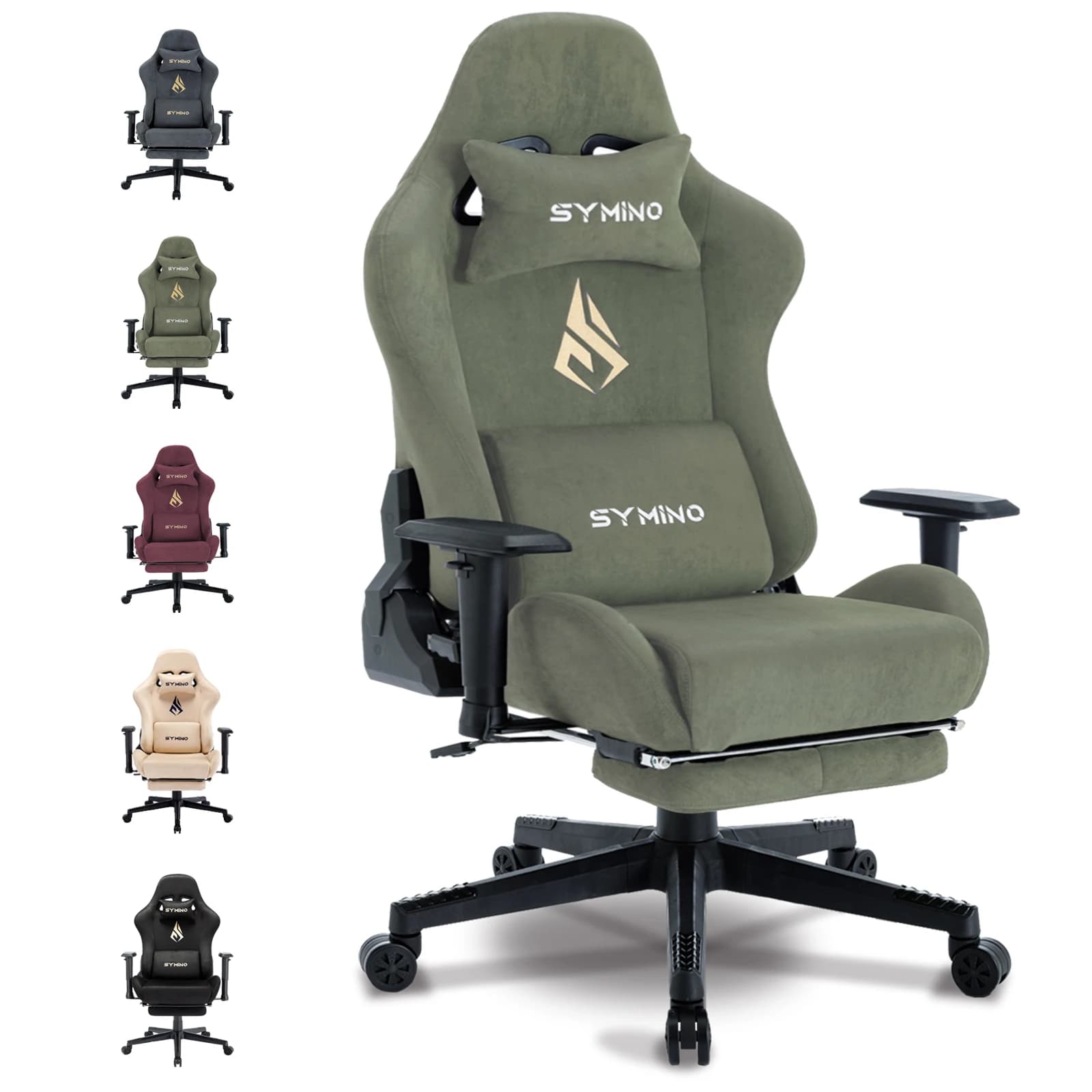 Chaise Gaming Symino Ergonomique – Confort & Performance - GERMANY , green
