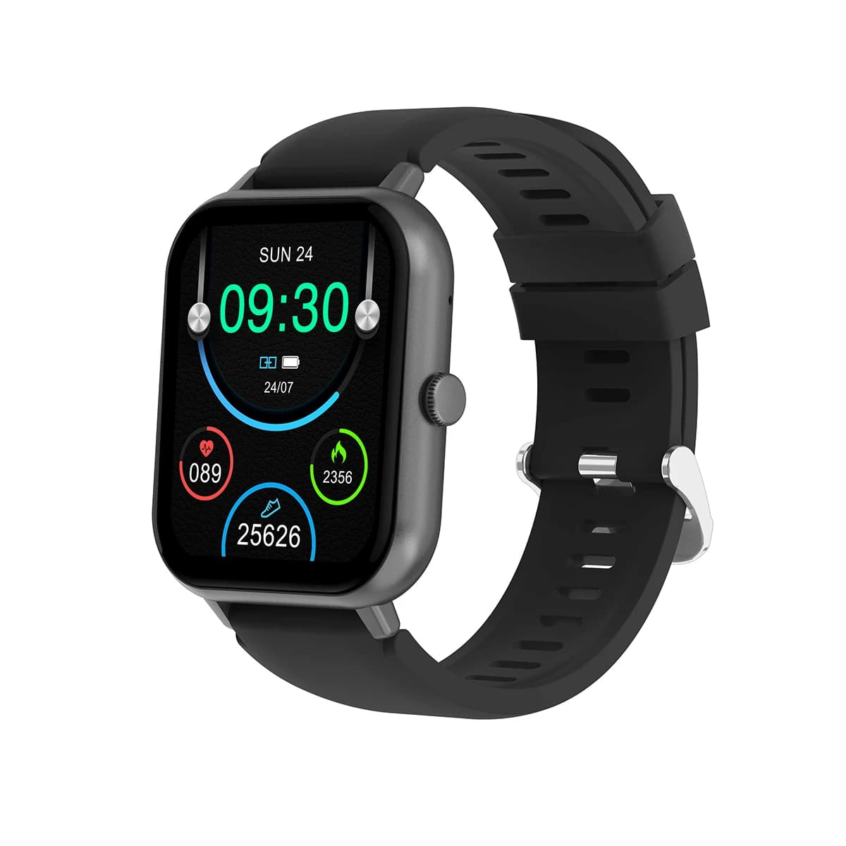 Smartwatch 2025 Montre Connectée Cardio – Tracker Fitness Android pour Homme & Femme - Black