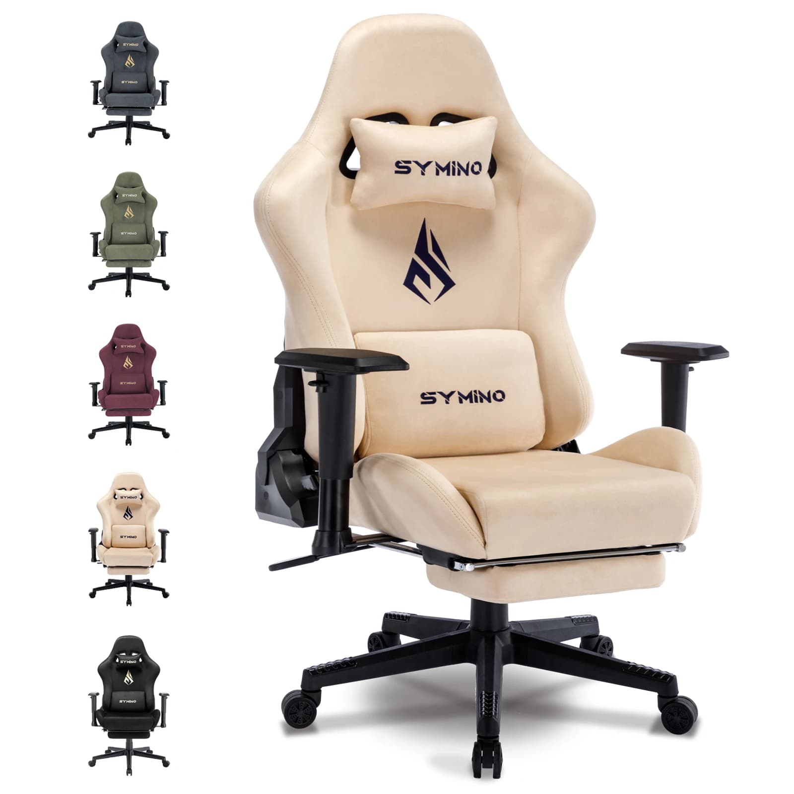 Chaise Gaming Symino Ergonomique – Confort & Performance - GERMANY , Khaki