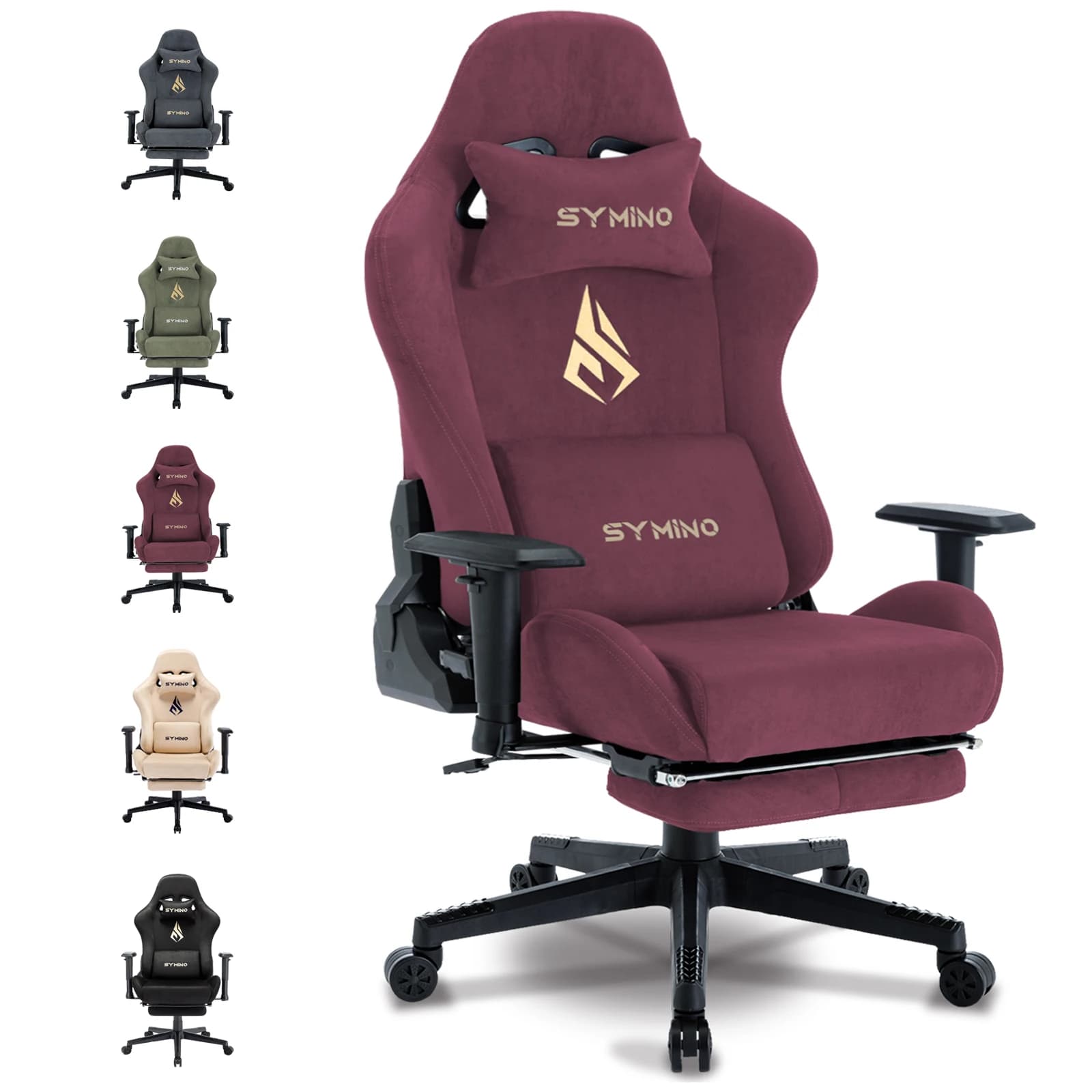Chaise Gaming Symino Ergonomique – Confort & Performance - GERMANY , red
