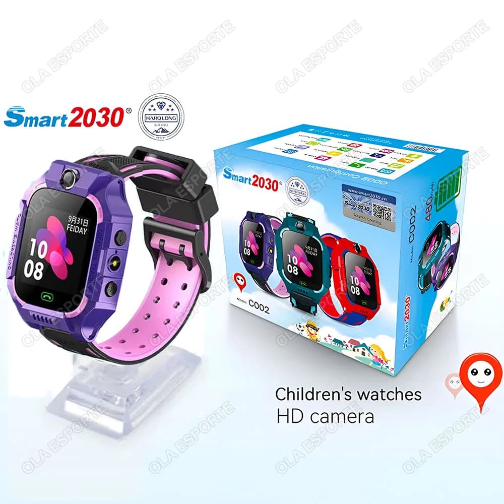 Montre Connectée Enfant GPS – Localisation, SOS, Appels & Caméra Étanche IP67 - Purple