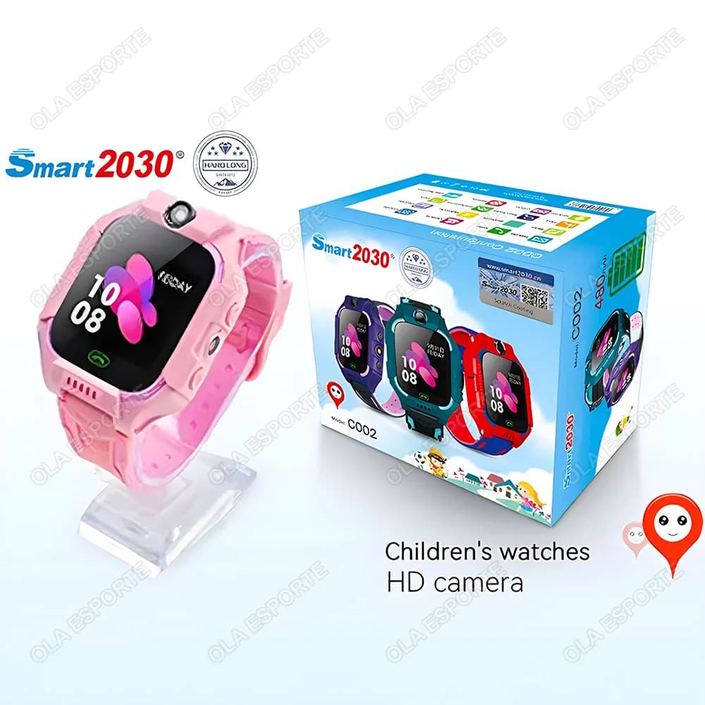 Montre Connectée Enfant GPS – Localisation, SOS, Appels & Caméra Étanche IP67 - pink