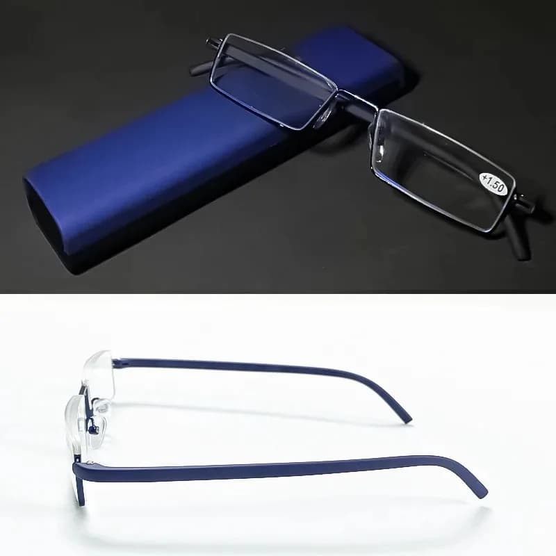 Lunettes de Lecture Unisexes – Anti-Lumière Bleue, Ultralégères, Étui Inclus - blue - + 125