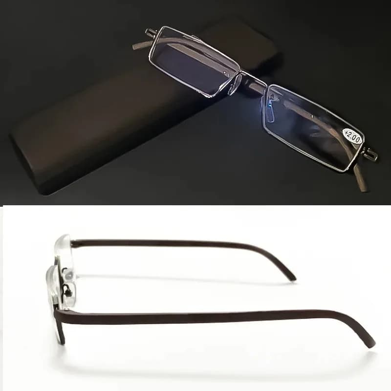 Lunettes de Lecture Unisexes – Anti-Lumière Bleue, Ultralégères, Étui Inclus - brown - + 175