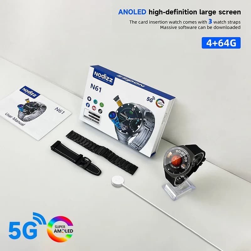 Montre Intelligente Pro 5G OLED – Caméra HD, GPS, IP67, Appels Vidéo + 3 Bracelets - IMAGE 1