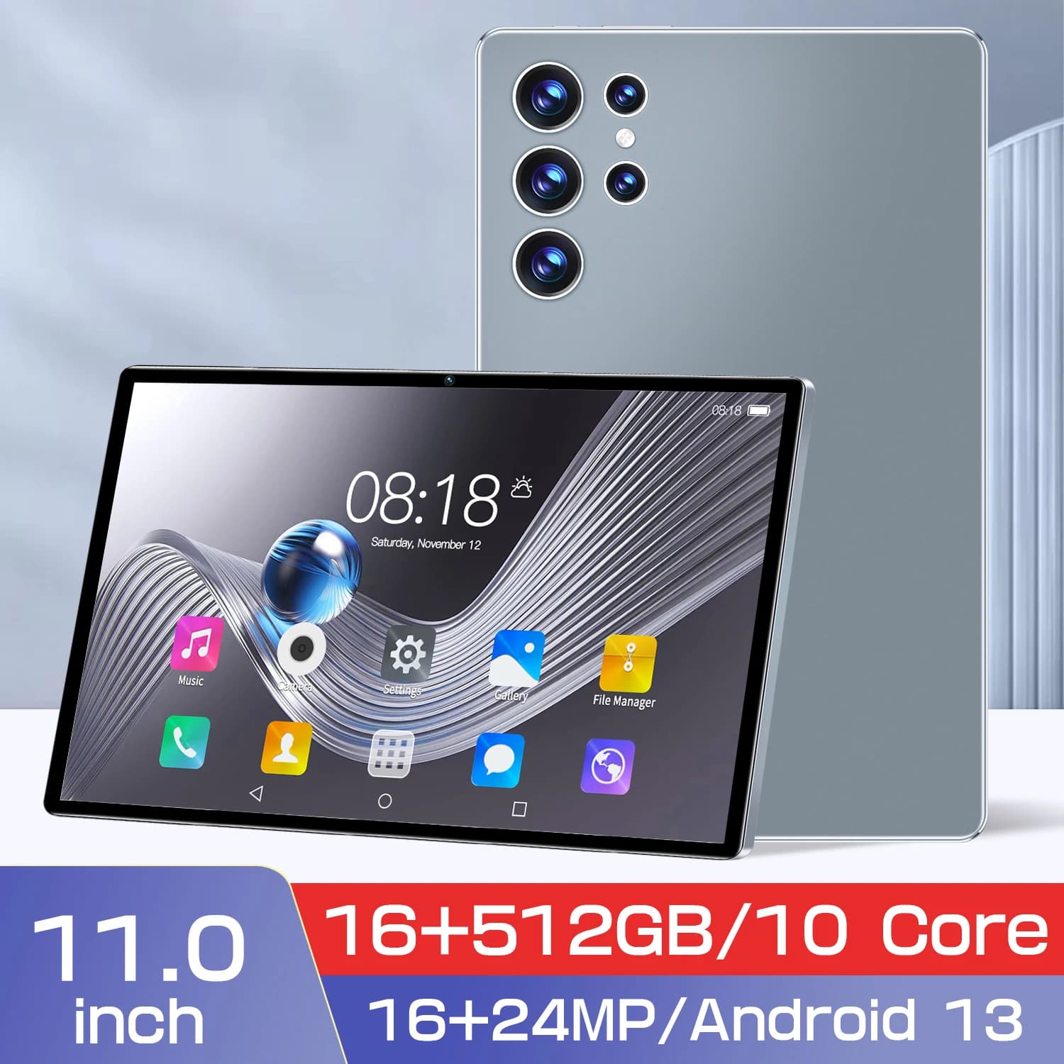 Tablette Éducative S23U 11 Pouces – Android 13 – 16 Go RAM – 512 Go ROM – 5G – Antichoc – Idéale Enfants - IMAGE 1 , 16MP , 512GB