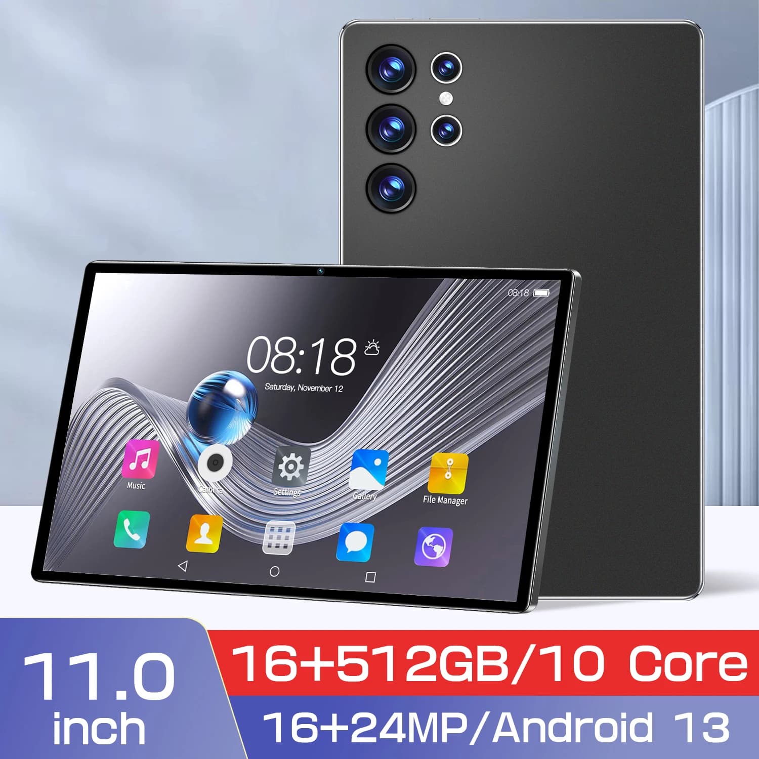 Tablette Éducative S23U 11 Pouces – Android 13 – 16 Go RAM – 512 Go ROM – 5G – Antichoc – Idéale Enfants - IMAGE 0 , 16MP , 512GB
