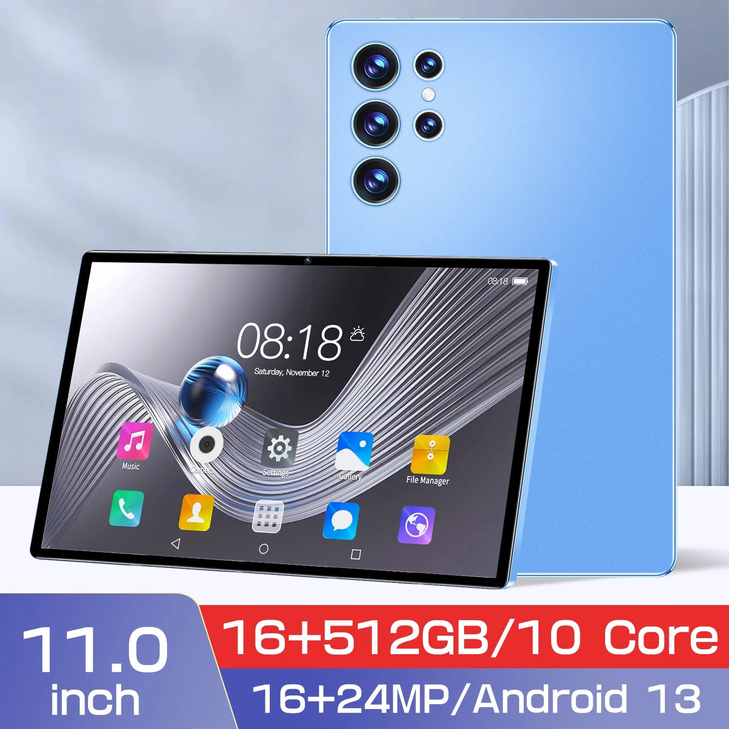 Tablette Éducative S23U 11 Pouces – Android 13 – 16 Go RAM – 512 Go ROM – 5G – Antichoc – Idéale Enfants - IMAGE 3 , 16MP , 512GB