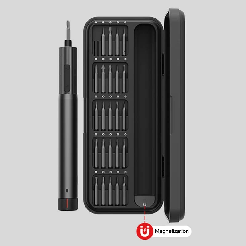 Jeu de 25 Tournevis Électrique de Précision USB – Kit Réparation Téléphones & Électronique | Multi‑Vitesses, Embouts Magnétiques - 25 en 1