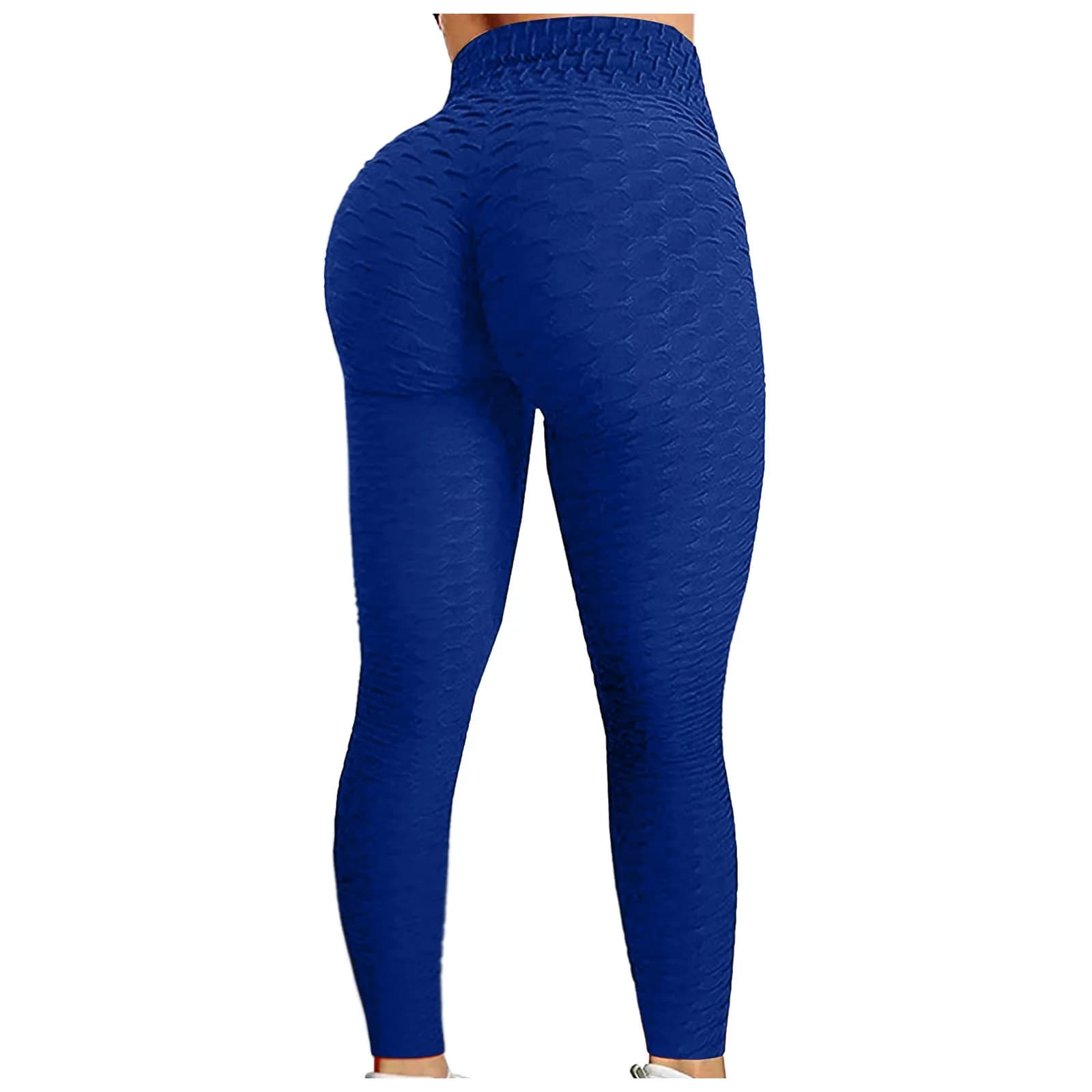 Legging de Yoga Taille Haute Anti‑Cellulite – Effet Push‑Up & Fesses Rebondies – Tissu 3D Sculptant – Confort Fitness & Gym - Bleu , XL