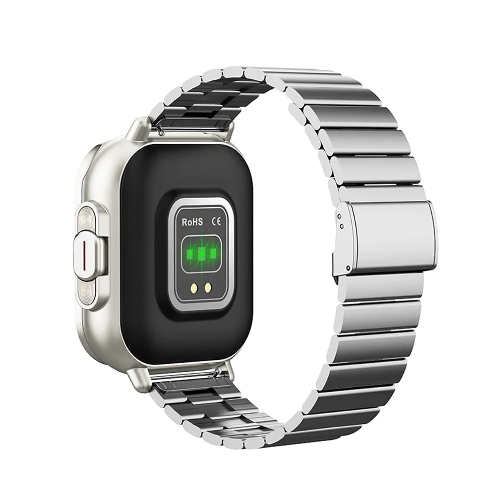 Montre Connectée 2026 2-en-1 avec Écouteurs TWS Bluetooth – Appel, Santé, NFC, Sport - D8 , Acier Blanc