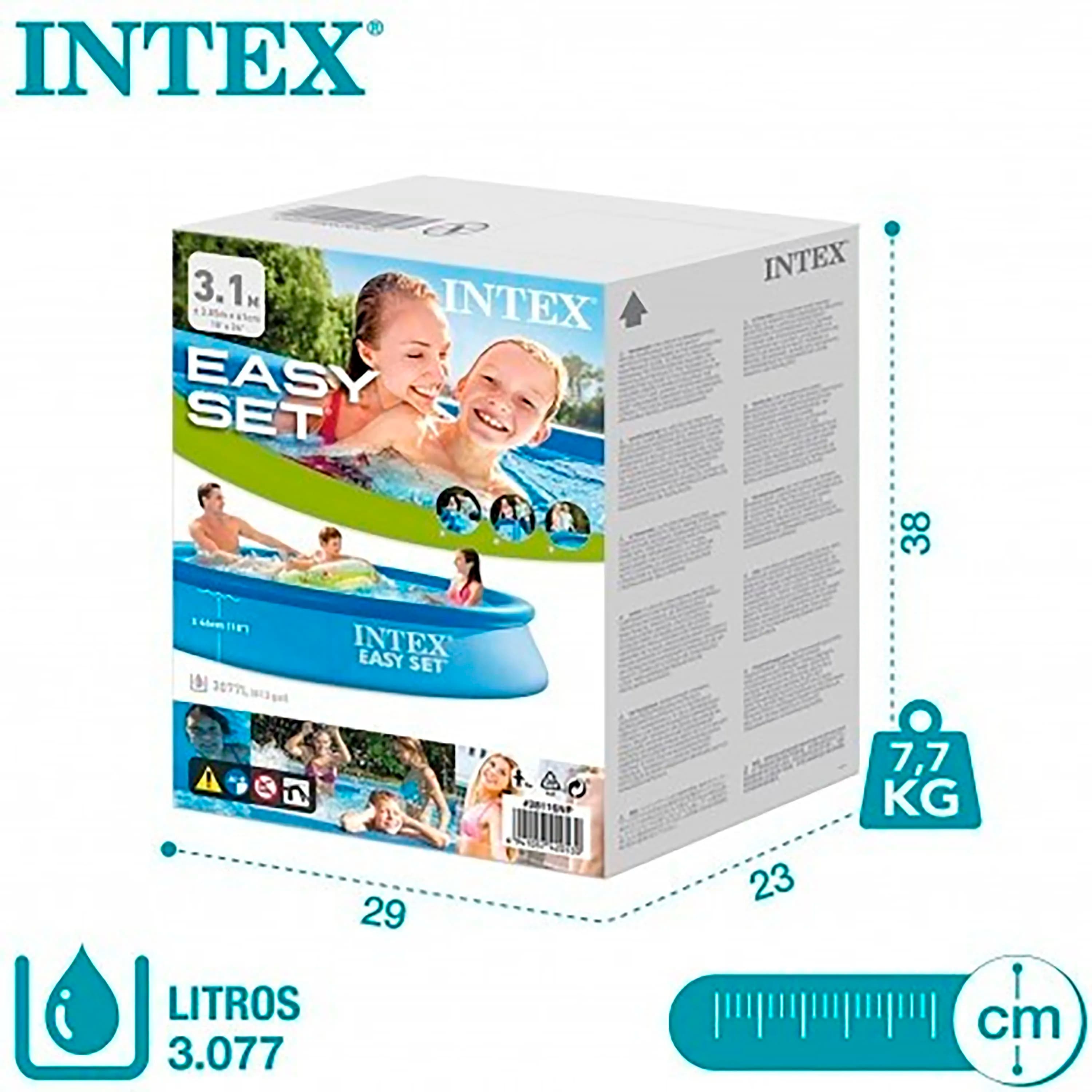 Piscine Gonflable Easy Set 2,44 m ou 3,05 m – Montage Instantané – Livraison Express Espagne - 3.05 X 76 cm , Espagne
