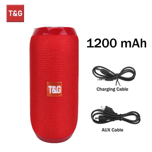 Haut‑parleur Bluetooth T&G TG117 – Puissance, autonomie et résistance pour toutes vos sorties - red