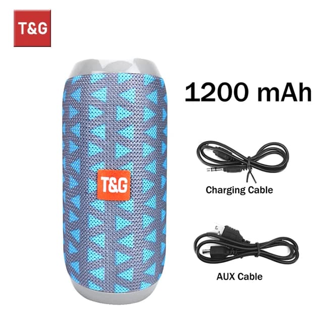 Haut‑parleur Bluetooth T&G TG117 – Puissance, autonomie et résistance pour toutes vos sorties - sky blue