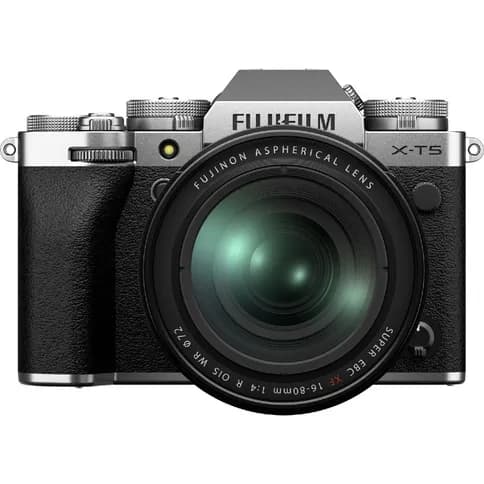 Fujifilm X-T5 Silver + Fujinon XF 16–80 mm f/4 R OIS WR
