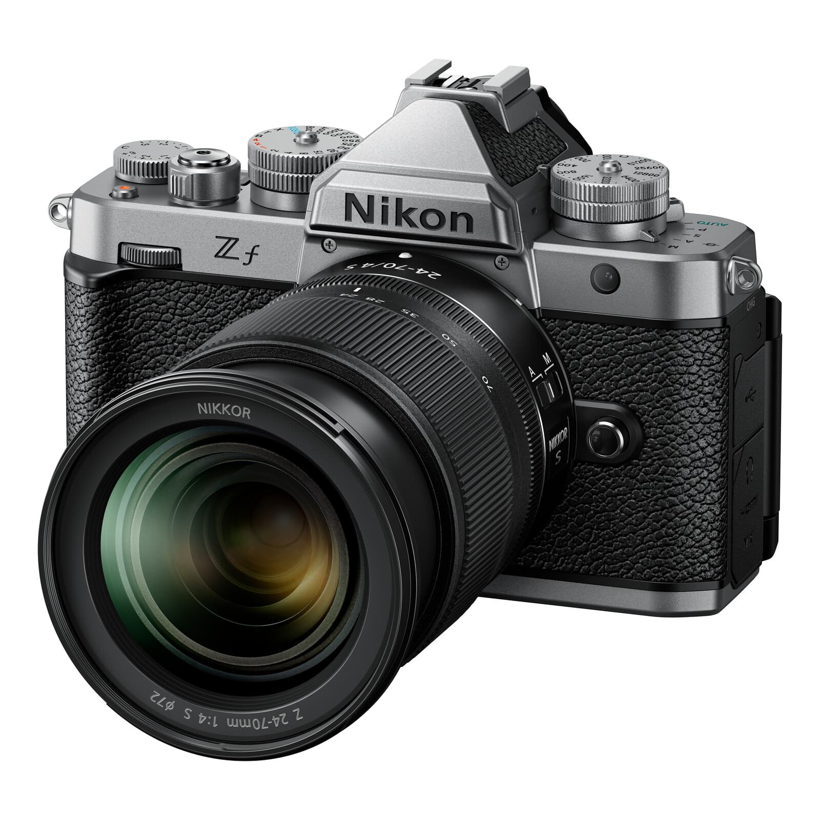 Nikon Z f (Silver) + Z 24–70 mm f/4 S + promo Case