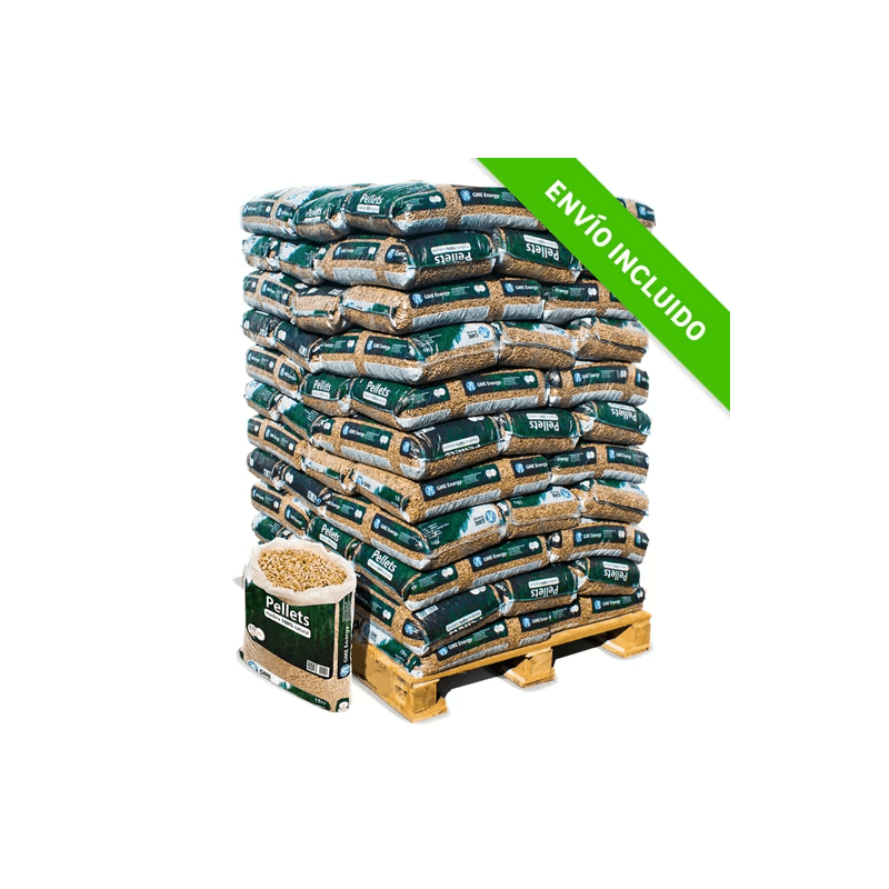 Palet 77 Sacos de 15 Kg de Pellet GME Woodpellet