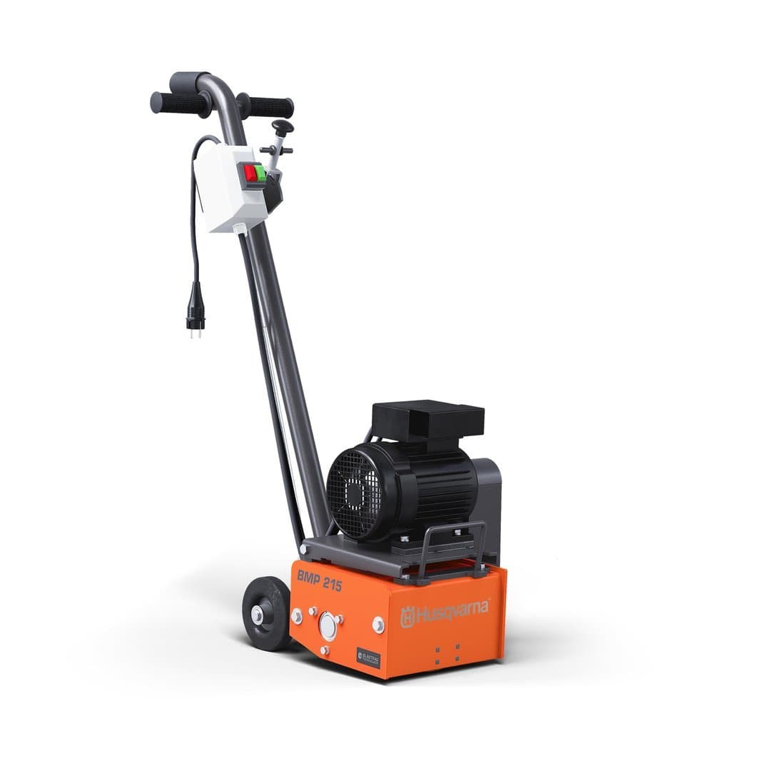 HUSQVARNA / BLASTRAC BMP 215 E mit Trommel – Betonfräse (230 Volt)