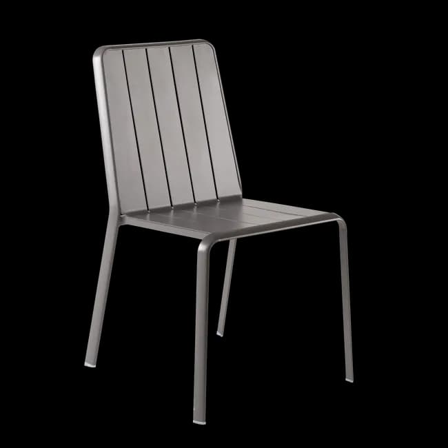 Gartenstuhl NATERIAL Idaho aus grauem Aluminium V2