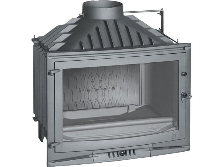 Invicta Holz-Kamineinsatz 700 Selenic mit Rauchklappe – 15 kW, Anthrazit