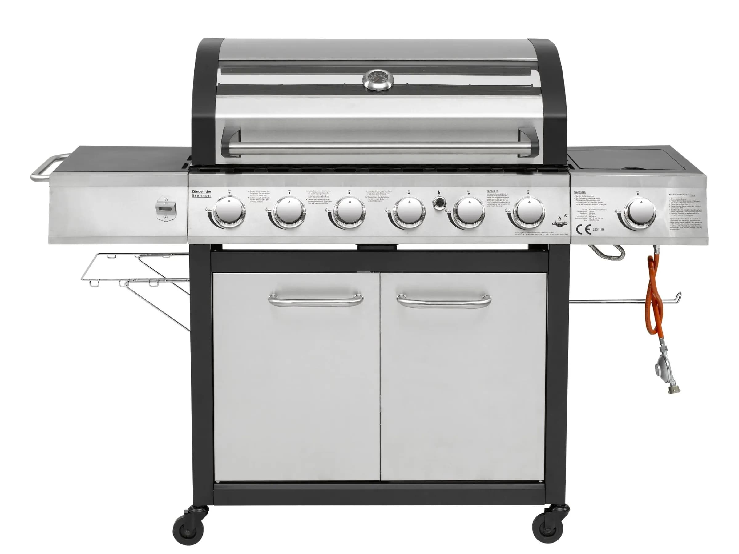 El Fuego Edelstahl-Gasgrill Long Beach ca. 161 x 121 x 59,5 cm