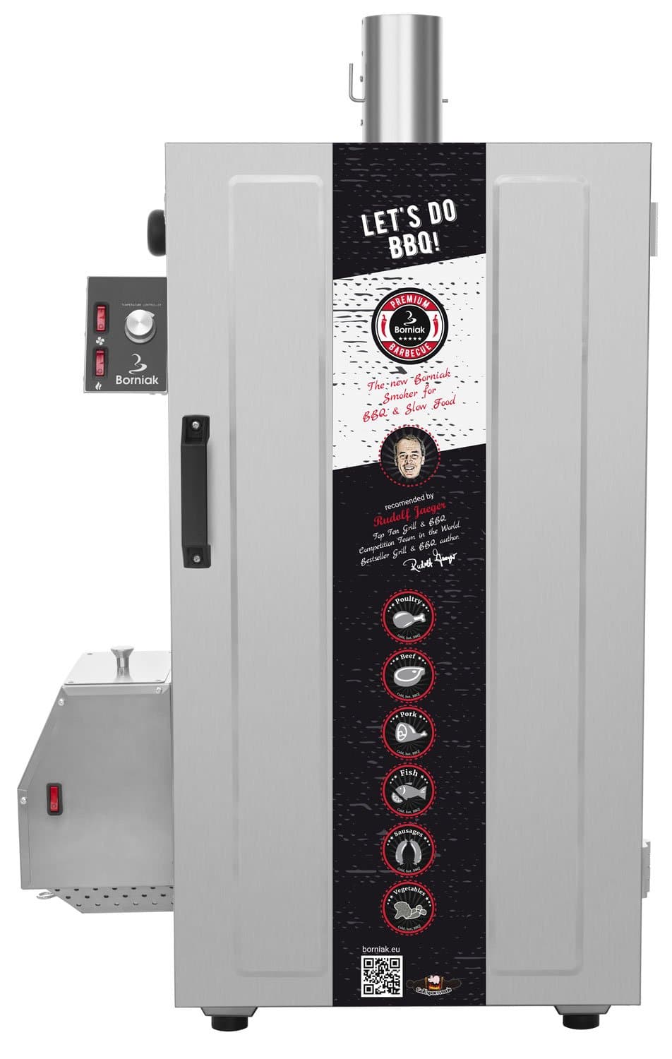 Borniak BBQ Smoker Digital BBDS 70 Edelstahl Version 1.4