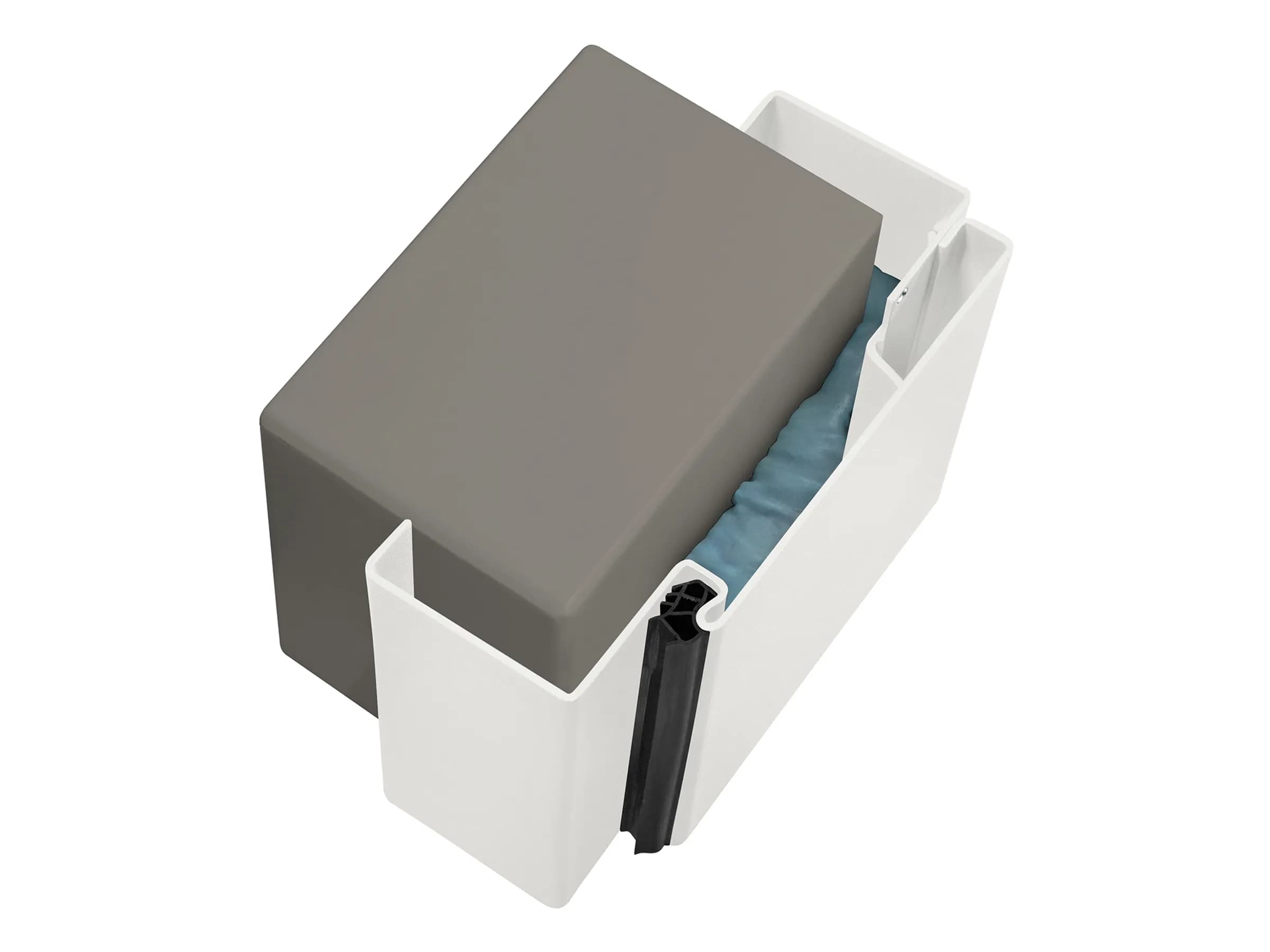 Hörmann Stahlfutterzarge VarioFix MW 125 Lichtgrau 75 cm x 200 cm DIN L