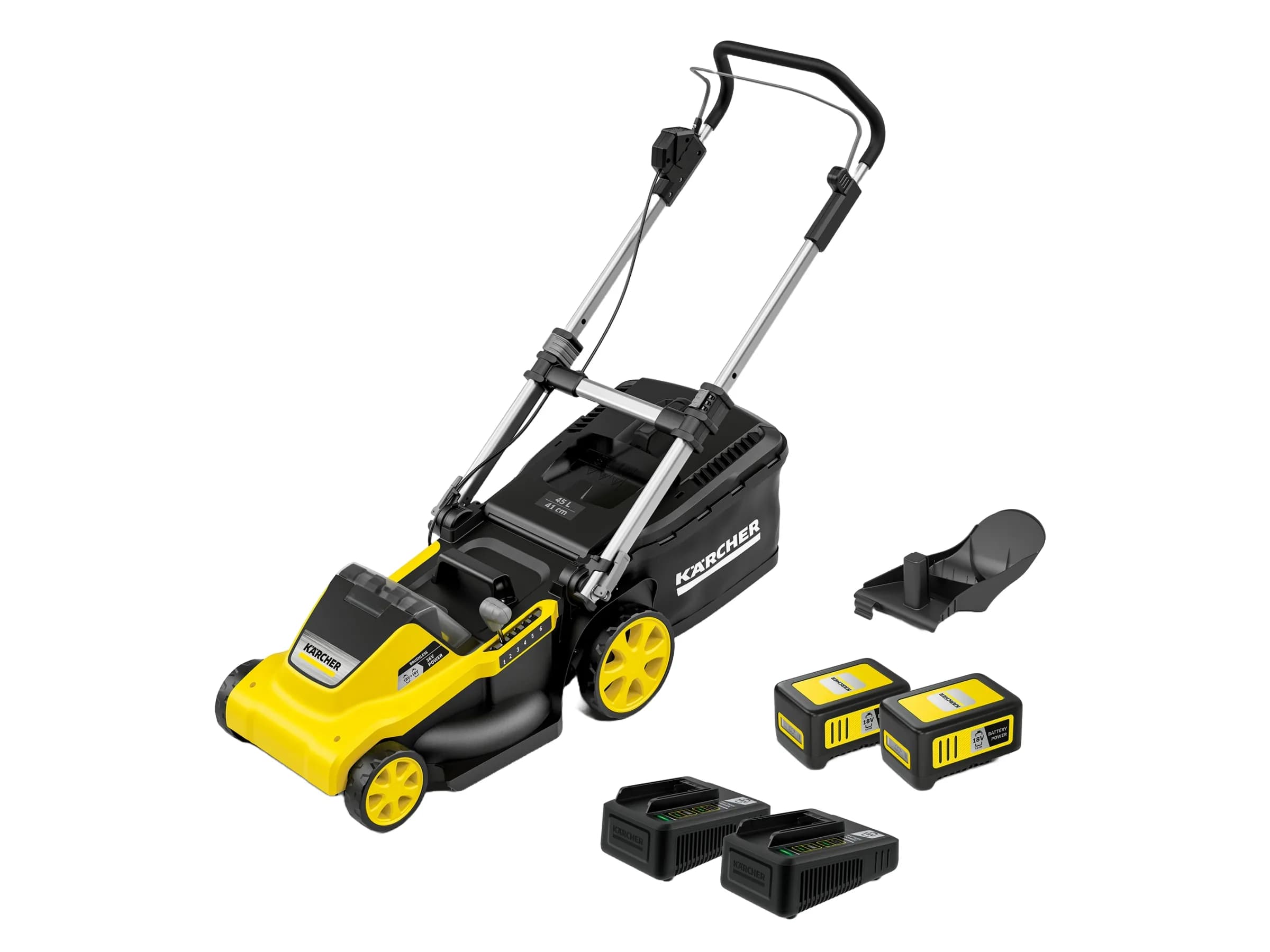 Kärcher Akku-Rasenmäher LMO 5 18 Dual Battery Set mit Ladegerät 18 V