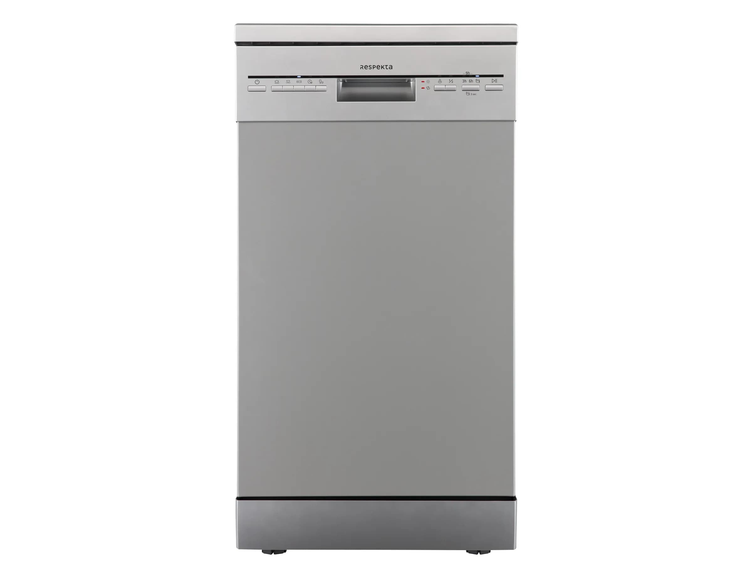Respekta Unterbau-Geschirrspüler Bena 45 cm Silber
