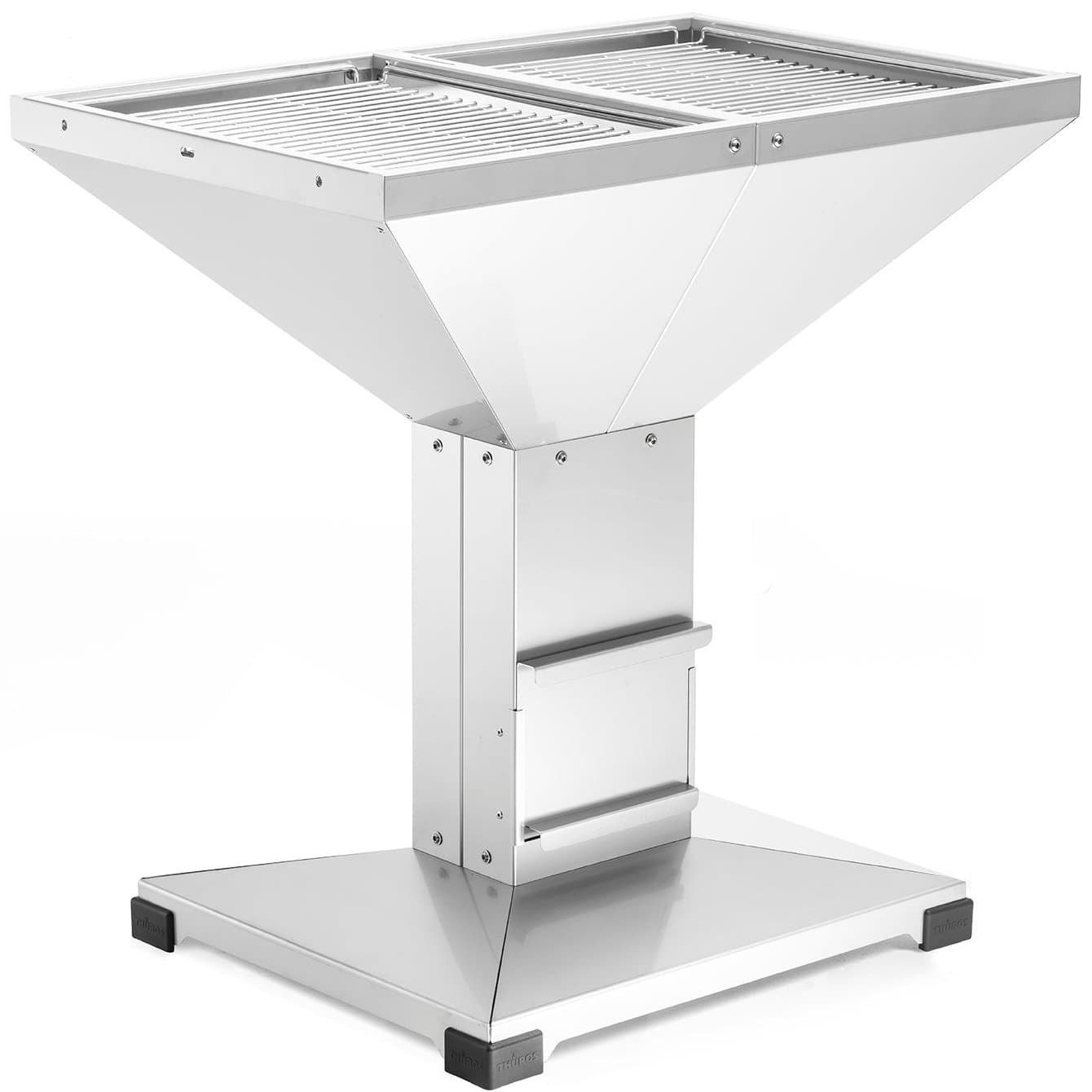 Thüros Holzkohlegrill T5 Edelstahl Säulengrill 50x80 cm