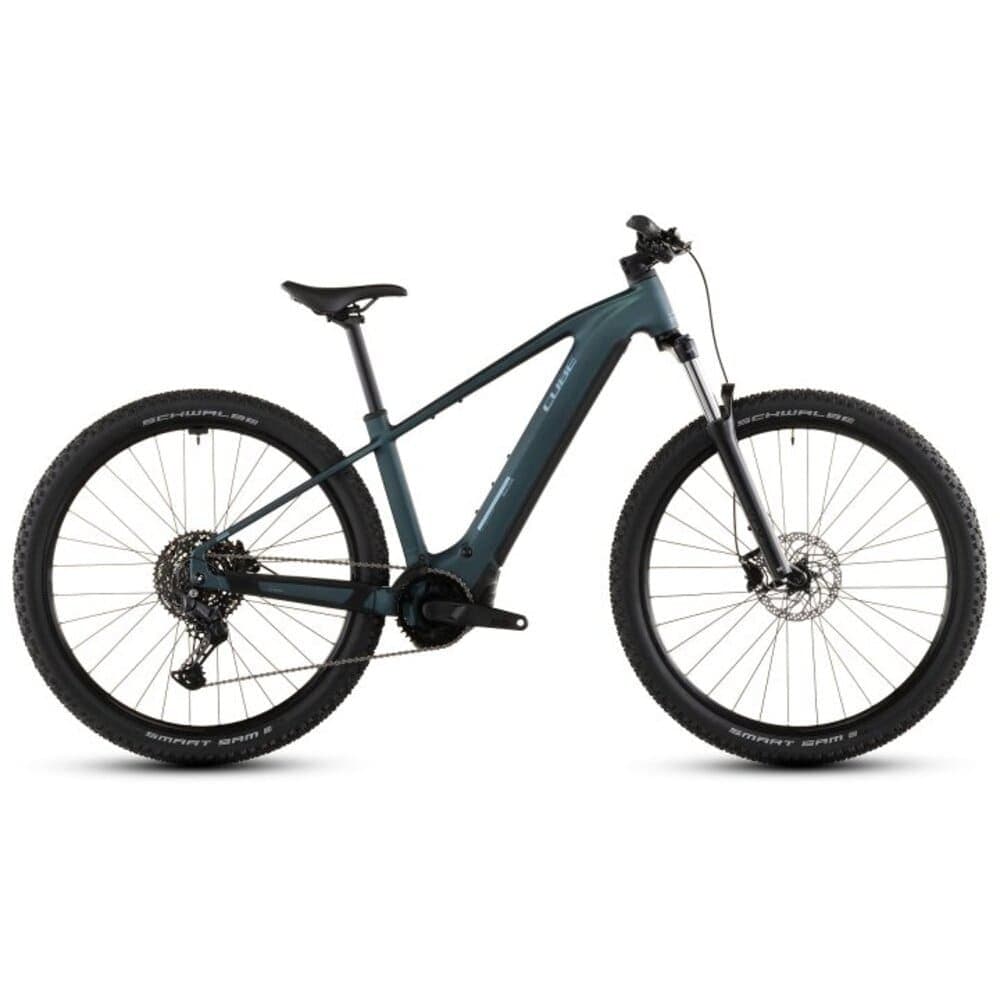 CUBE 27.5“ REACTION HYBRID ONE 800 E-Mountainbike 2026 sleekgrey / prism - Blau