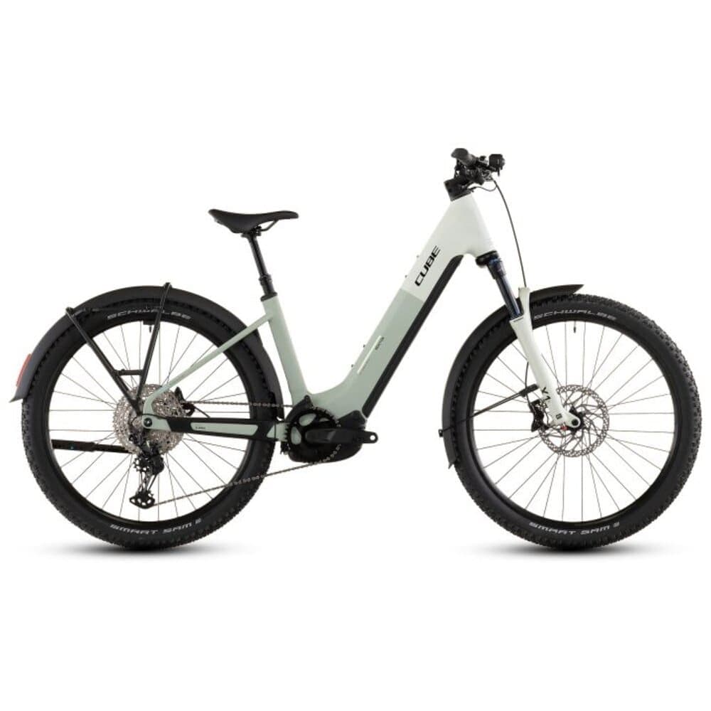 CUBE 27.5“ REACTION HYBRID Pro 800 FE Easy Entry E-Mountainbike 2026 - Grau, Grün