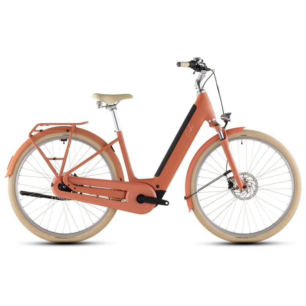 CUBE ARUBA HYBRID 600 28“ E-Bike 2026 Easy Entry City papaya / creme - papaya / creme