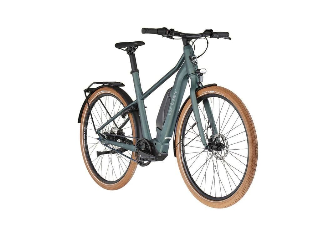 Ortler E-Speeder 400 City E-Bike schwarz/silber/petrol - petrol