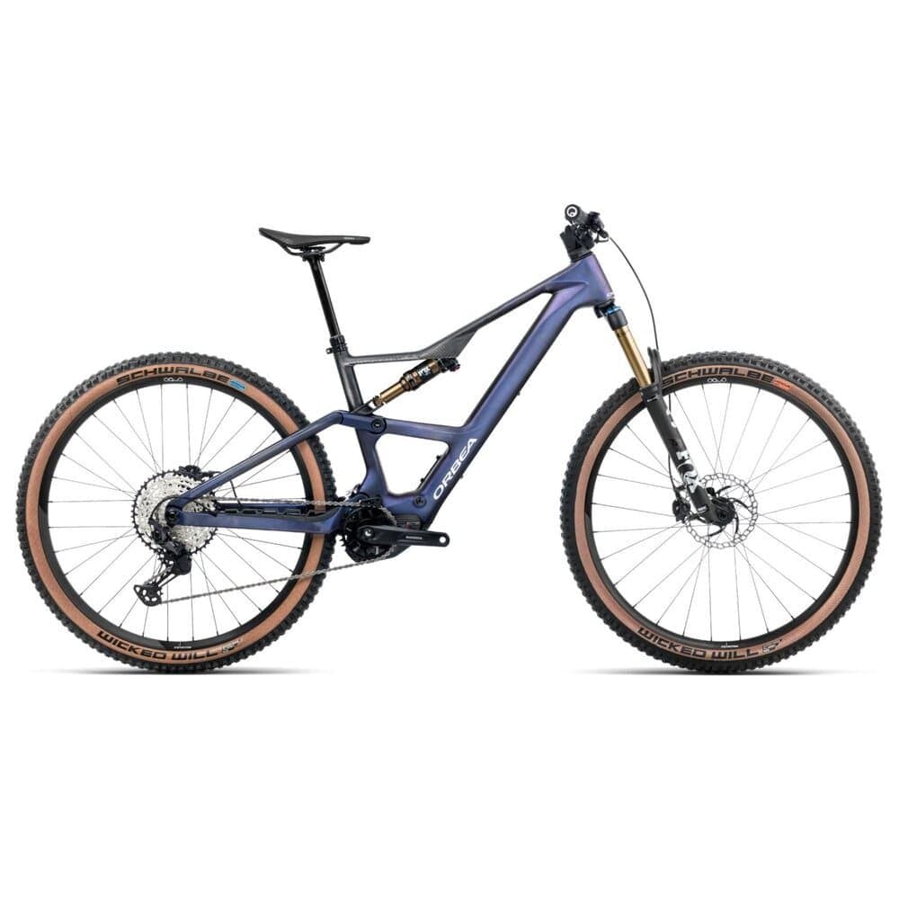 E-Mountainbike Orbea RISE SL M10 2025 Tanzanite Carbon Carbon Raw (matt) - Blau, Lila
