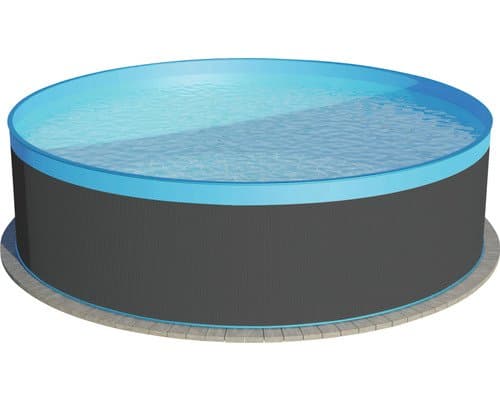 Aufstellpool Stahlwandpool Set Planet Pool rund 550x120 cm grau inkl.