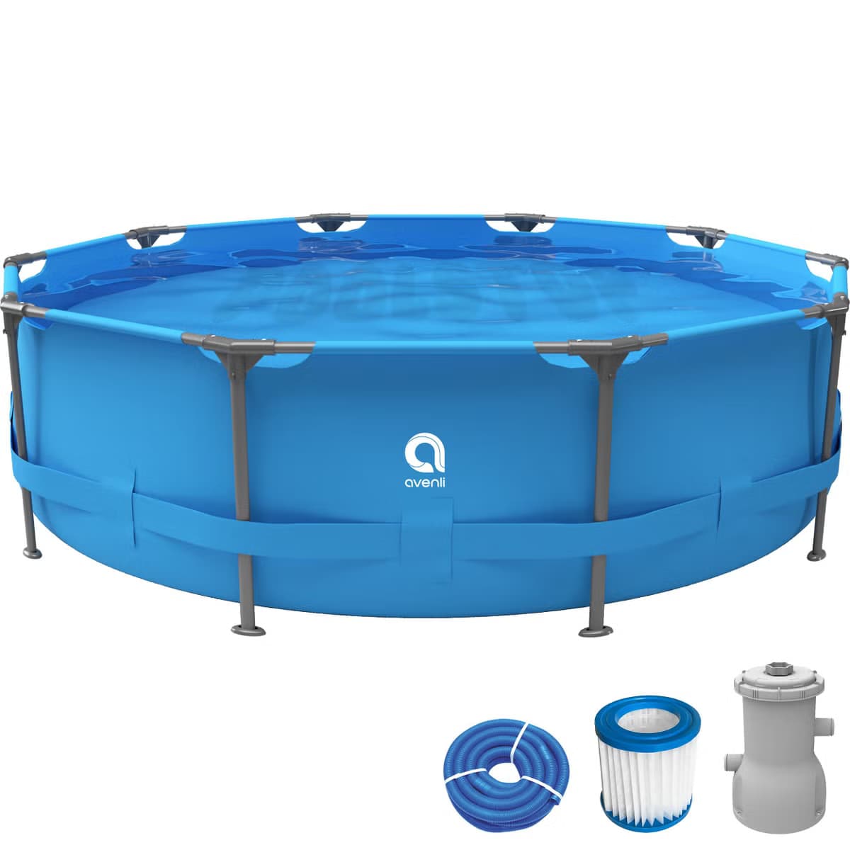 Avenli Aufstellpool Frame Plus Stahlrahmen Pool Set Rund 366 x 76 cm