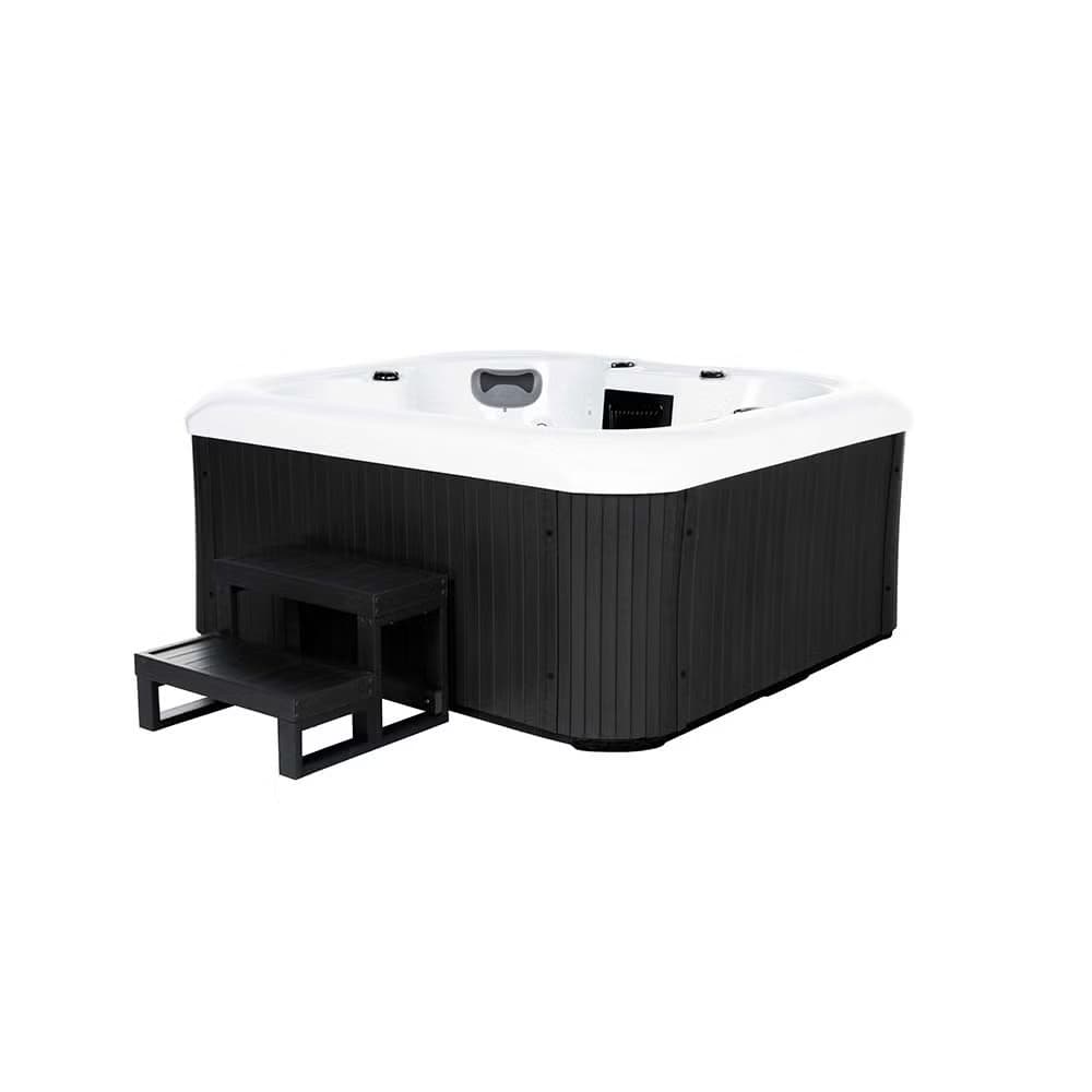 Home Deluxe Outdoor Whirlpool SEA STAR PLUS Treppe und Thermoabdeckung