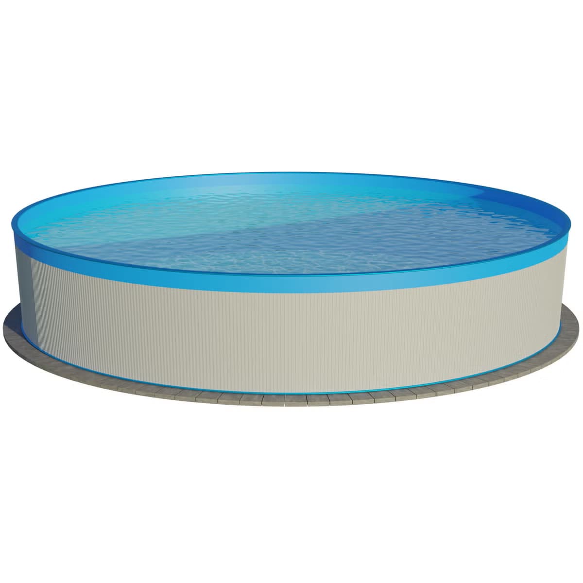 Planet Pool Aufstellpool Stahlwandpool rund 360x84cm, Stahl 0,3mm weiß, Folie 0,2mm blau