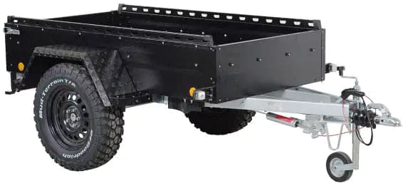 TPV PKW-Anhänger TL EB3 Offroad schwarz pulverbeschichtet mit Radstoßdämpfern gebremst 1300kg