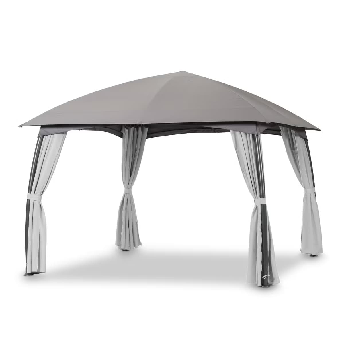 Leco Pavillon Milena 330 x 330 x 270 cm, mit Seitenteilen, lichtgrau