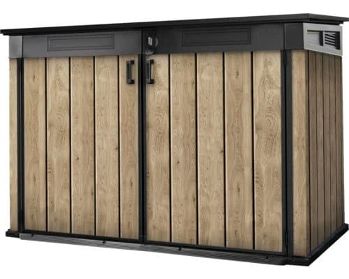 Fahrradgarage Mülltonnenbox Keter Signature Ashwood Mega 2020 L