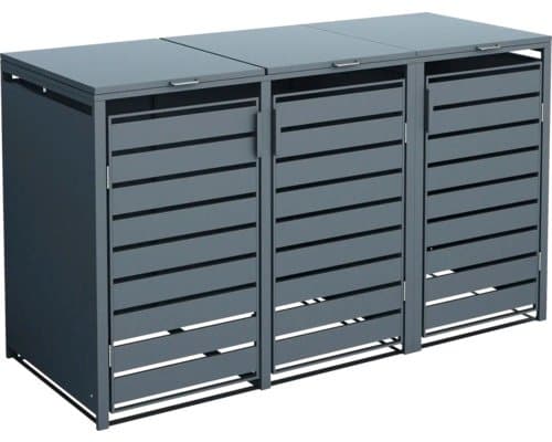 Mülltonnenbox WESTMANN Kubus 3 Metall 200 x 80 x 116 cm anthrazit