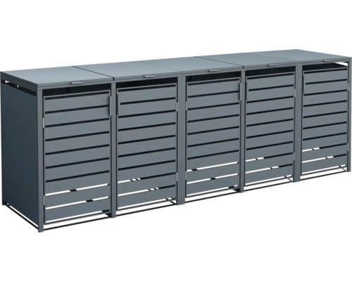 Mülltonnenbox WESTMANN Kubus 5 Metall 332 x 80 x 116 cm anthrazit