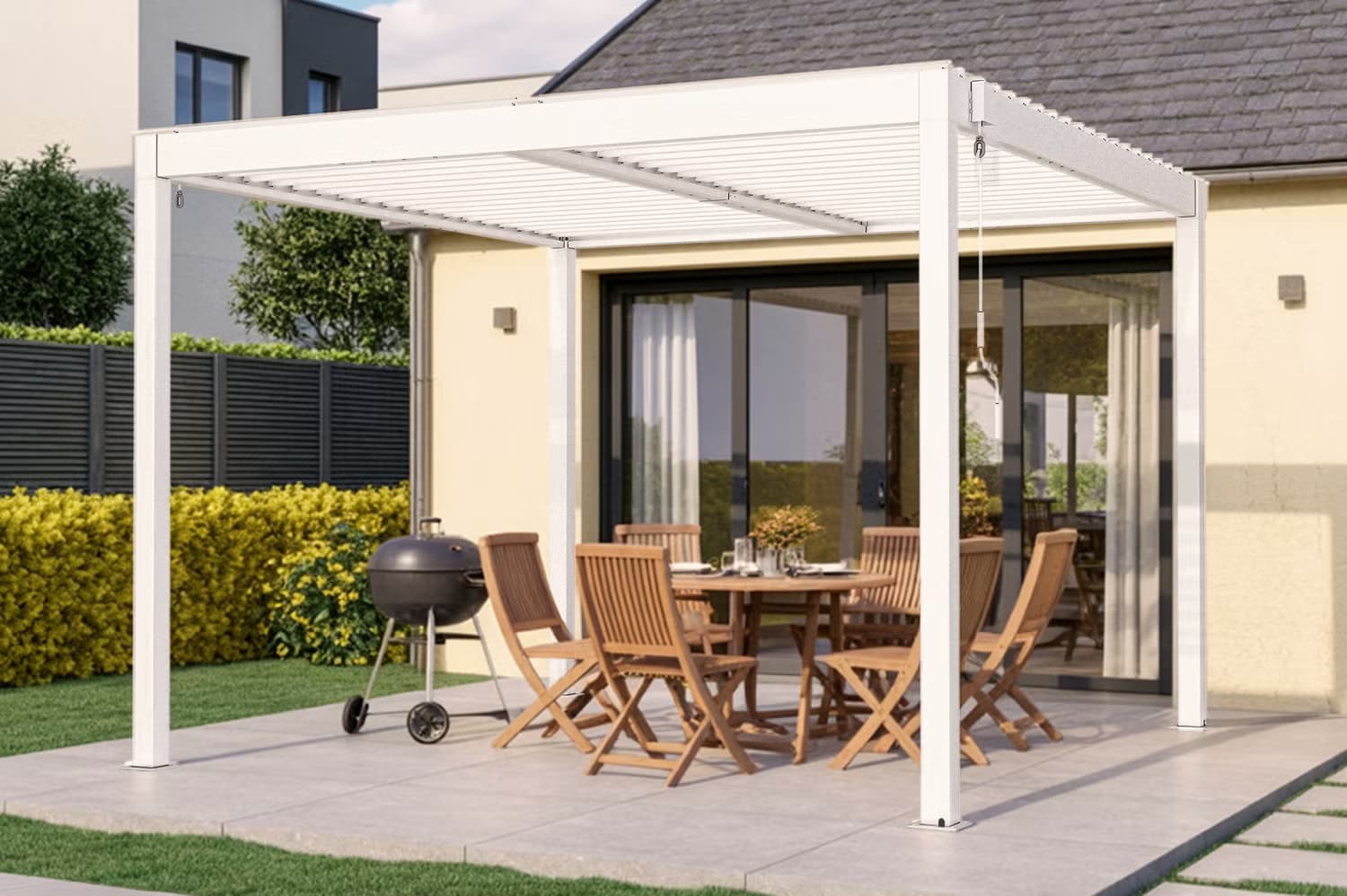 bioklimatisch Pergola aus Aluminium PIANA 297 x 298 x 218 cm selbsttragende